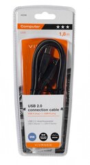 Kaapeli Vivanco USB 2.0 A - USB B, 1.8 m. hinta ja tiedot | Kaapelit ja adapterit | hobbyhall.fi
