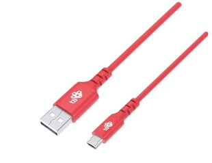 TB Micro USB-kaapeli 1 m punainen hinta ja tiedot | Puhelinkaapelit | hobbyhall.fi