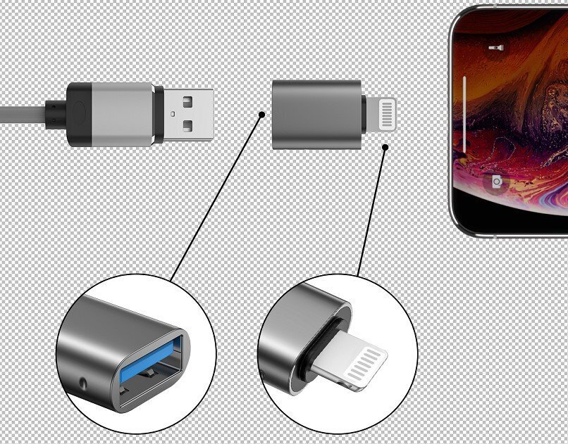 Swissten OTG Adapter Lightning to USB Connection hinta ja tiedot | Adapterit | hobbyhall.fi