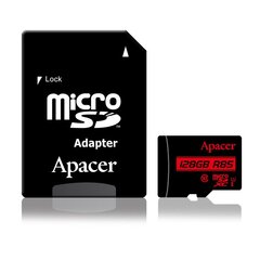 Apacer R85 128 GB, micro SDXC, Flash-muistiluokka 10, micro SD -sovitin hinta ja tiedot | Kameran muistikortit | hobbyhall.fi
