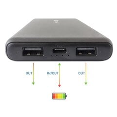 Techly 10000mAh 2x USB-A 1x USB-C 5V 2.1 hinta ja tiedot | Varavirtalähteet | hobbyhall.fi