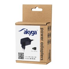 Yleissovitin Akyga AK-TB-34 5.0V / 2.0A 10W 3.5 x 1.35 mm 1.5 m 1.5 m hinta ja tiedot | Adapterit | hobbyhall.fi