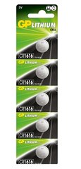 Element GP Lithium CR1616 (DL1616), 1kpl. hinta ja tiedot | Paristot | hobbyhall.fi