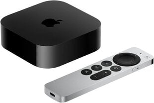 Apple TV 4K Wi‑Fi + Ethernet with 128GB storage - MN893SO/A hinta ja tiedot | Mediasoittimet ja -tarvikkeet | hobbyhall.fi