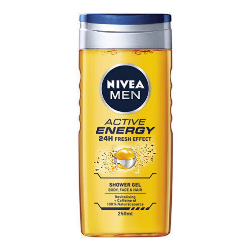 Nivea Men Active Energy Suihkugeeli miehille 500 ml hinta ja tiedot | Suihkusaippuat ja suihkugeelit | hobbyhall.fi
