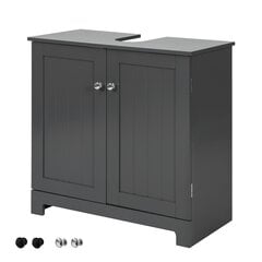 Kaappi pesualtaan alla, tummanharmaa 60 x 60 x 30 cm, BZR18-DG hinta ja tiedot | SoBuy Huonekalut ja sisustus | hobbyhall.fi