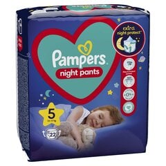 Pampers Night Pants housuvaipat, koko 5, 12kg-17kg, 88 vaippaa hinta ja tiedot | Vaipat | hobbyhall.fi