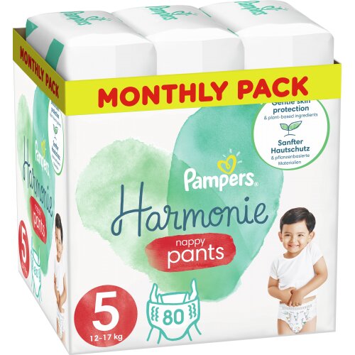 Housuvaipat Pampers Harmonie Monthly pack, koko 5, o, 12-17 kg, 80 kpl hinta ja tiedot | Vaipat | hobbyhall.fi