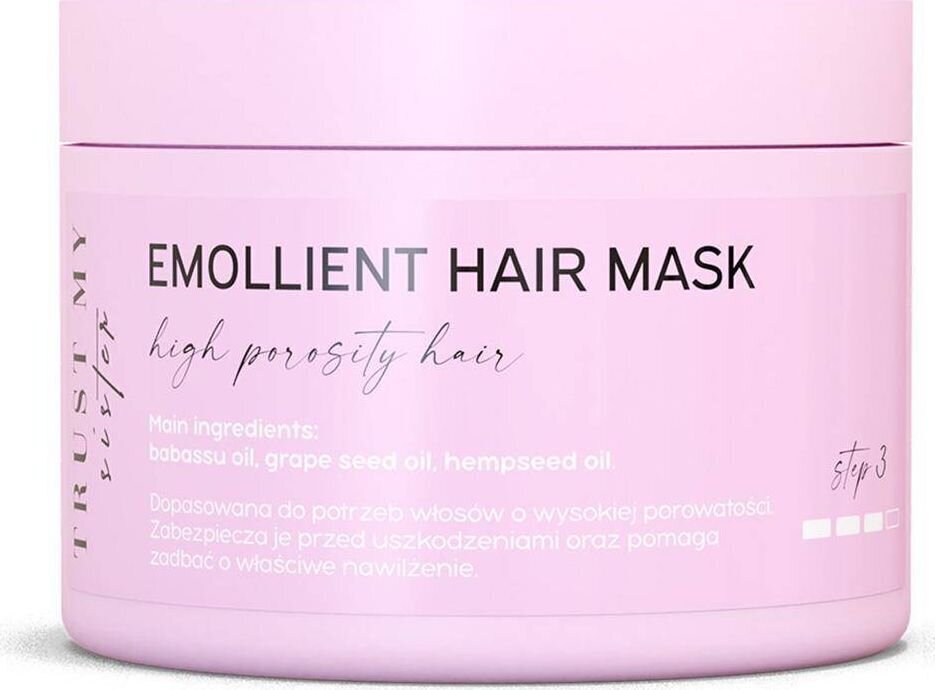 Trust My Sister Emollient Hair Mask pehmittävä hiusnaamio erittäin huokoisille hiuksille 150g hinta ja tiedot | Naamiot, öljyt ja seerumit | hobbyhall.fi