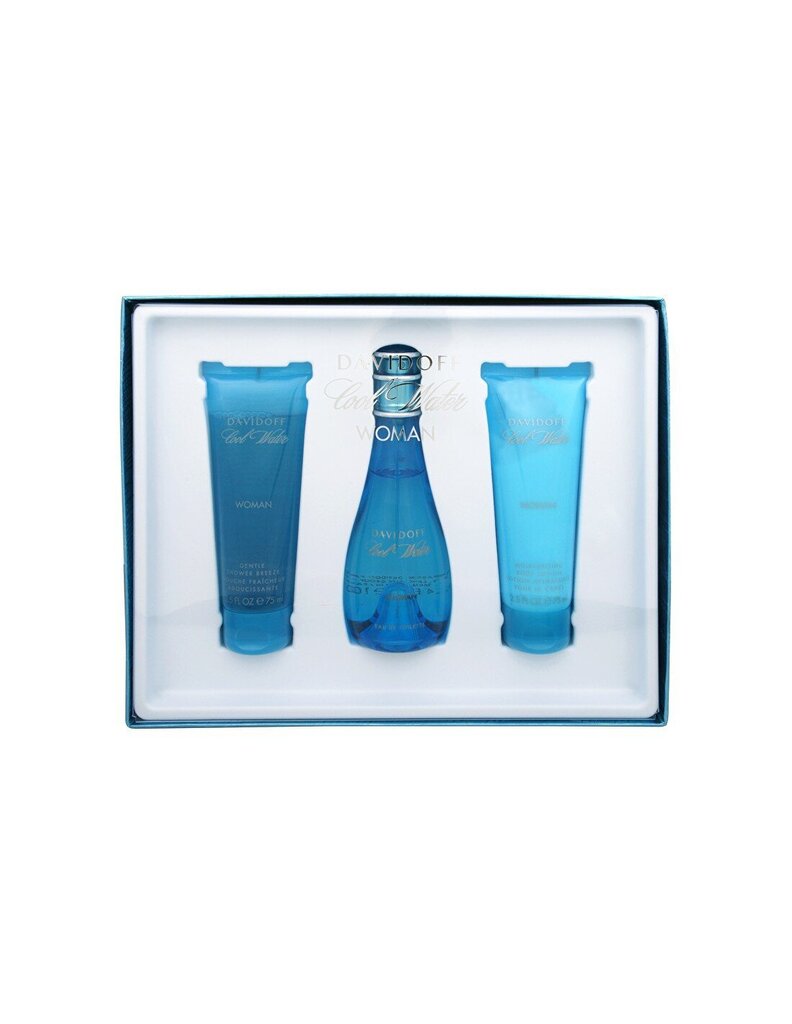 Davidoff Cool Water Woman – EDT 100 ml + vartalovoide 75 ml + suihkugeeli, 75 ml hinta ja tiedot | Naisten hajuvedet | hobbyhall.fi
