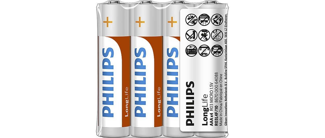 Philips Phil-R03L4F/10 hinta ja tiedot | Paristot | hobbyhall.fi