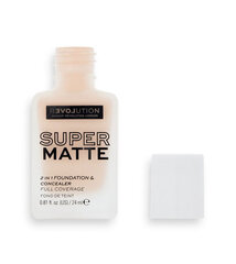 Meikkivoide-peitevoide Revolution Relove Super Matte Foundation, F3, 24 ml hinta ja tiedot | Revolution Meikit | hobbyhall.fi