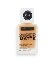 Meikkivoide-peitevoide Revolution Relove Super Matte Foundation, F11.2, 24 ml hinta ja tiedot | Meikkivoiteet ja puuterit | hobbyhall.fi