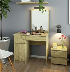 Meikkipöytä peilillä 50x60 cm, Artisan-tammen väri hinta ja tiedot | Peilipöydät | hobbyhall.fi