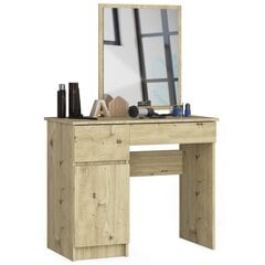 Meikkipöytä peilillä 50x60 cm, Artisan-tammen väri hinta ja tiedot | Peilipöydät | hobbyhall.fi