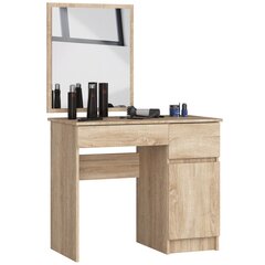 Meikkipöytä peilillä 50x60 cm, Sonoma-tammi hinta ja tiedot | Peilipöydät | hobbyhall.fi