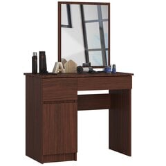 Meikkipöytä peilillä 50x60 cm, tummanruskea hinta ja tiedot | Peilipöydät | hobbyhall.fi