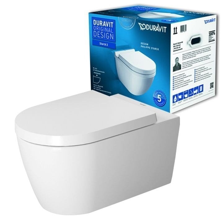 Seinälle asennettava WC-kulho Duravit ME by Starck Rimless hitaasti sulkeutuvalla kannella hinta ja tiedot | WC-istuimet | hobbyhall.fi