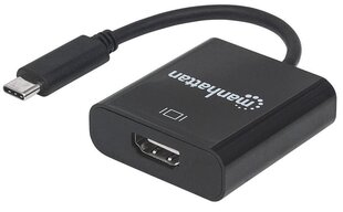 Sovitin Manhattan AV USB-C 3.1 - HDMI M/F 1080P/4K, musta hinta ja tiedot | Manhattan Puhelimet, älylaitteet ja kamerat | hobbyhall.fi
