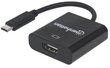 Sovitin Manhattan AV USB-C 3.1 - HDMI M/F 1080P/4K, musta hinta ja tiedot | Puhelinkaapelit | hobbyhall.fi