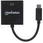 Sovitin Manhattan AV USB-C 3.1 - HDMI M/F 1080P/4K, musta hinta ja tiedot | Puhelinkaapelit | hobbyhall.fi