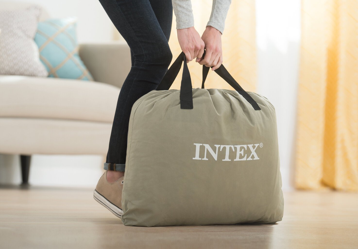 Ilmatäytteinen Intex Prime Comfort Elevated Queen 203x152x51 cm hinta ja tiedot | Ilmapatjat | hobbyhall.fi