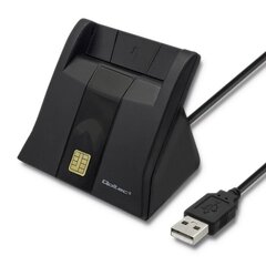 Qoltec älykorttiskanneri USB2.0 Plug & play hinta ja tiedot | Älylaitteiden lisätarvikkeet | hobbyhall.fi