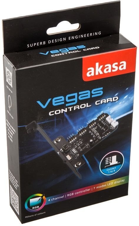 Akasa Controller LED Vegas RGB (AK-RLD-02) hinta ja tiedot | Koteloiden lisätarvikkeet | hobbyhall.fi
