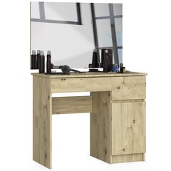 Pukeutumispöytä peilillä 50x60 cm, Artisan tammen värinen hinta ja tiedot | Peilipöydät | hobbyhall.fi