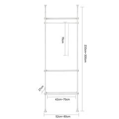 Vaaterekki valkoinen KLS07-W hinta ja tiedot | SoBuy Huonekalut ja sisustus | hobbyhall.fi