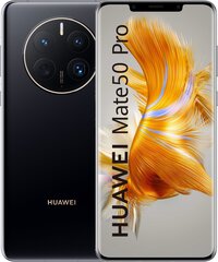 Huawei Mate 50 Pro 8/256GB Dual SIM Black Glass 51097FTV hinta ja tiedot | Matkapuhelimet | hobbyhall.fi