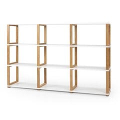 Art Shelf 2333 - 001 -hylly 3 x 3, tammi / valkoinen hinta ja tiedot | Hyllyt | hobbyhall.fi