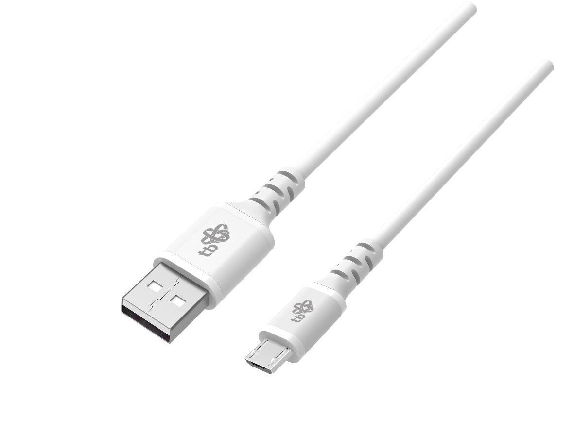 TB Micro USB-kaapeli 1 m valkoinen hinta ja tiedot | Puhelinkaapelit | hobbyhall.fi