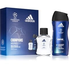 Setti Adidas UEFA VIII miehille: hajuvesi EDT 50 ml + suihkugeeli 250 ml hinta ja tiedot | Suihkusaippuat ja suihkugeelit | hobbyhall.fi