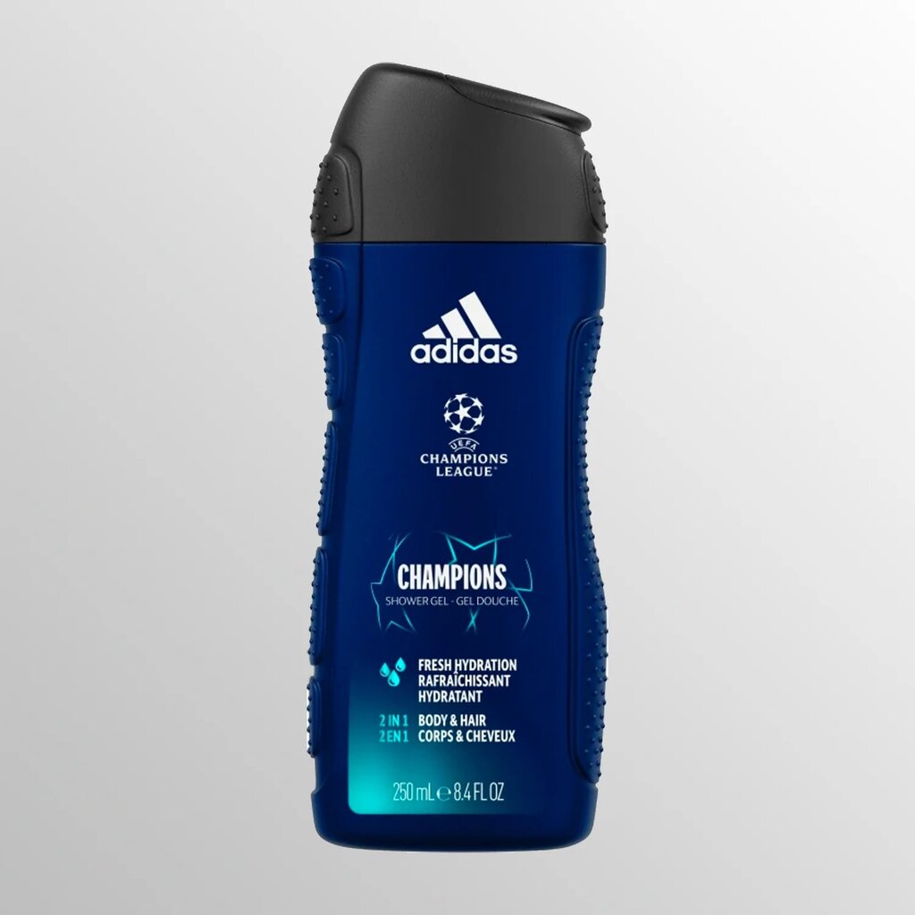 Setti Adidas UEFA VIII miehille: hajuvesi EDT 50 ml + suihkugeeli 250 ml hinta ja tiedot | Suihkusaippuat ja suihkugeelit | hobbyhall.fi