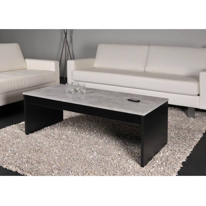 Darwin 0263-16B -sohvapöytä, musta/betoninharmaa hinta ja tiedot | Sohvapöydät | hobbyhall.fi