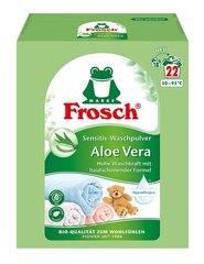 Frosch Aloe Vera Sensitiv -pyykinpesujauhe herkälle iholle, 1,45 kg hinta ja tiedot | Frosch Kodin puhdistusaineet ja siivoustarvikkeet | hobbyhall.fi