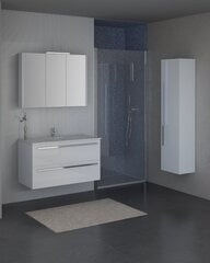Kylpyhuoneen kaappi pesualtaalla Serena 90 cm, valkoinen hinta ja tiedot | Kylpyhuonekaapit | hobbyhall.fi