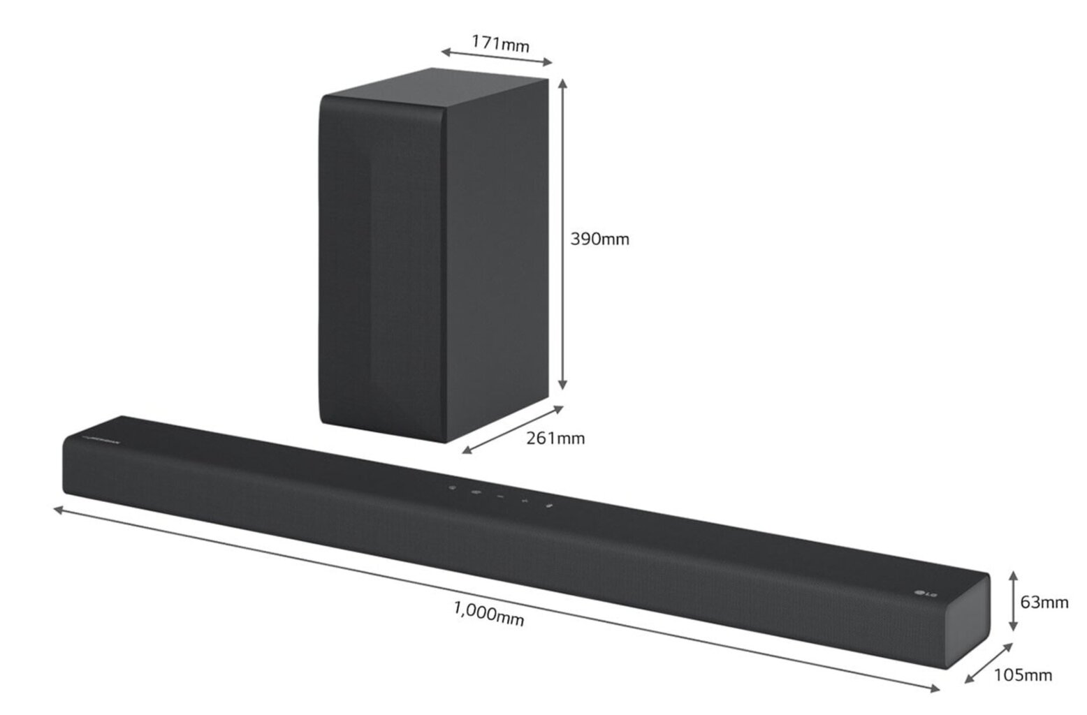 LG S65Q 3.1 Soundbar hinta ja tiedot | Kaiuttimet ja soundbarit | hobbyhall.fi