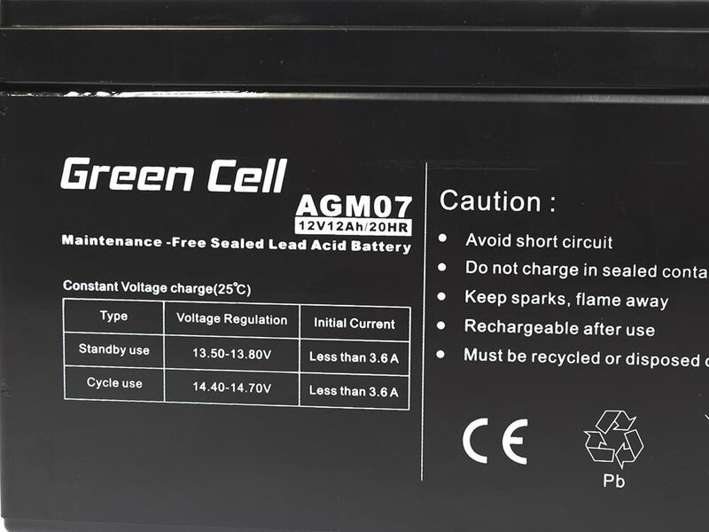 Green Cell AGM07 12V 12Ah halvempaa
