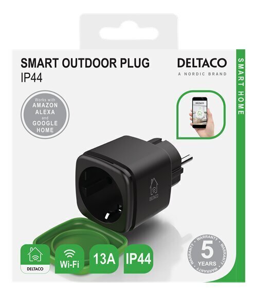 Deltaco Smart Home SH-OP01 Älykäs ulkopistoke. hinta ja tiedot | Kytkimet ja pistorasiat | hobbyhall.fi