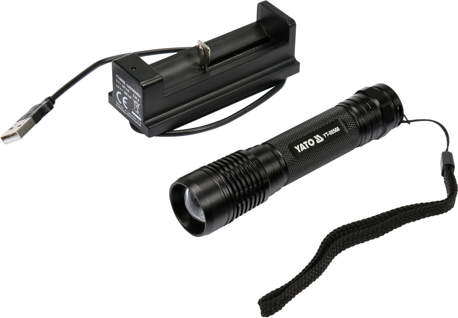 Taskulamppu XP-G3 CREE 6W Li-Ion 3.7V 2200 mAh, Yato (YT-08568) hinta ja tiedot | Taskulamput ja valonheittimet | hobbyhall.fi