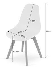 KITO tuoli, musta/mustat jalat, x4 hinta ja tiedot | Ruokapöydän tuolit | hobbyhall.fi