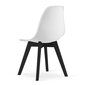 KITO tuoli, valkoinen/mustat jalat, x4 hinta ja tiedot | Ruokapöydän tuolit | hobbyhall.fi