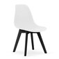 KITO tuoli, valkoinen/mustat jalat, x4 hinta ja tiedot | Ruokapöydän tuolit | hobbyhall.fi