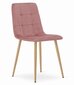 KARA tuoli, vaaleanpunainen sametti/puiset jalat, x4 hinta ja tiedot | Ruokapöydän tuolit | hobbyhall.fi