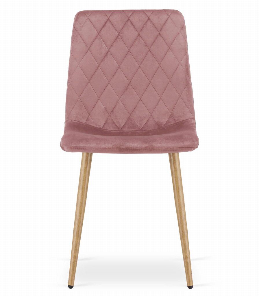 TURIN tuoli, vaaleanpunainen sametti/puun väri, x4 hinta ja tiedot | Ruokapöydän tuolit | hobbyhall.fi