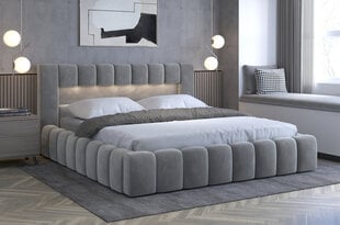 Sänky NORE Lamica 08, 180x200 cm, harmaa hinta ja tiedot | Sängyt | hobbyhall.fi