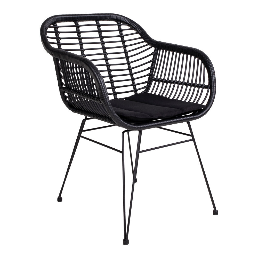 2-tuolin sarja Trieste-pihatuoli, musta hinta ja tiedot | Puutarhatuolit | hobbyhall.fi