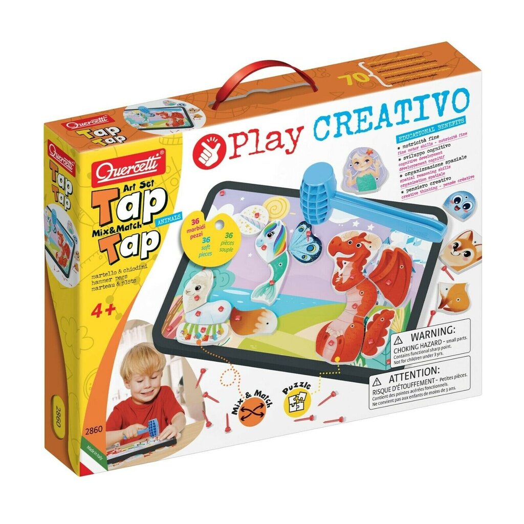 Quercetti Play Creativo Tap Tap Animals palapeli hinta ja tiedot | Kehittävät lelut | hobbyhall.fi